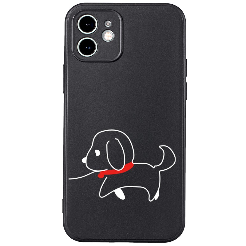 Ốp lưng JURSUE hoạt hình cặp đôi dễ thương đẹp cho iPhone 13 12 11 Pro Max SE 2020 X XR XS ip 8 7 6 6S Plus kute Y176