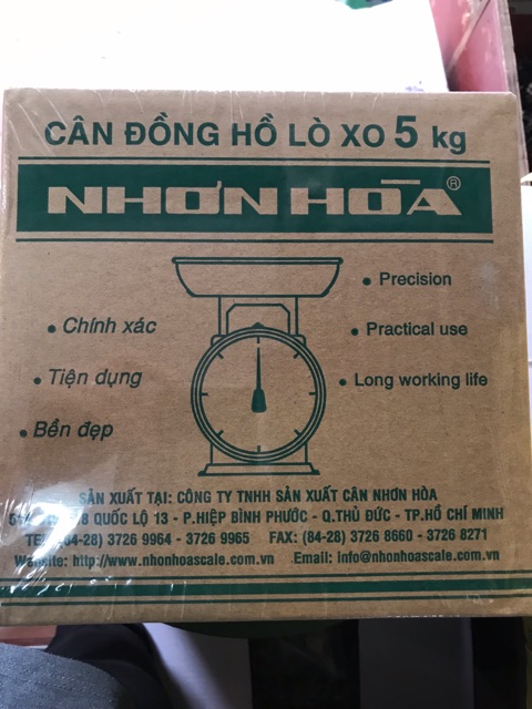 [CHÍNH HÃNG] Cân đồng hồ Nhơn Hòa loại 2kg 5kg 20kg 30kg