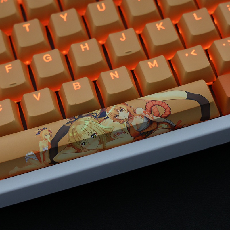 Naganohara Yoimiya Keycaps Cherry Profile Genshin Impact Anime PBT Dye Sub Bàn phím cơ học Keycap