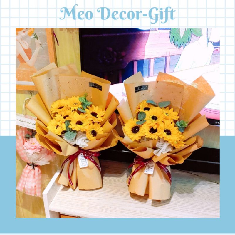 Bó hoa hướng dương sáp làm quà tặng lễ- quà tốt nghiệp