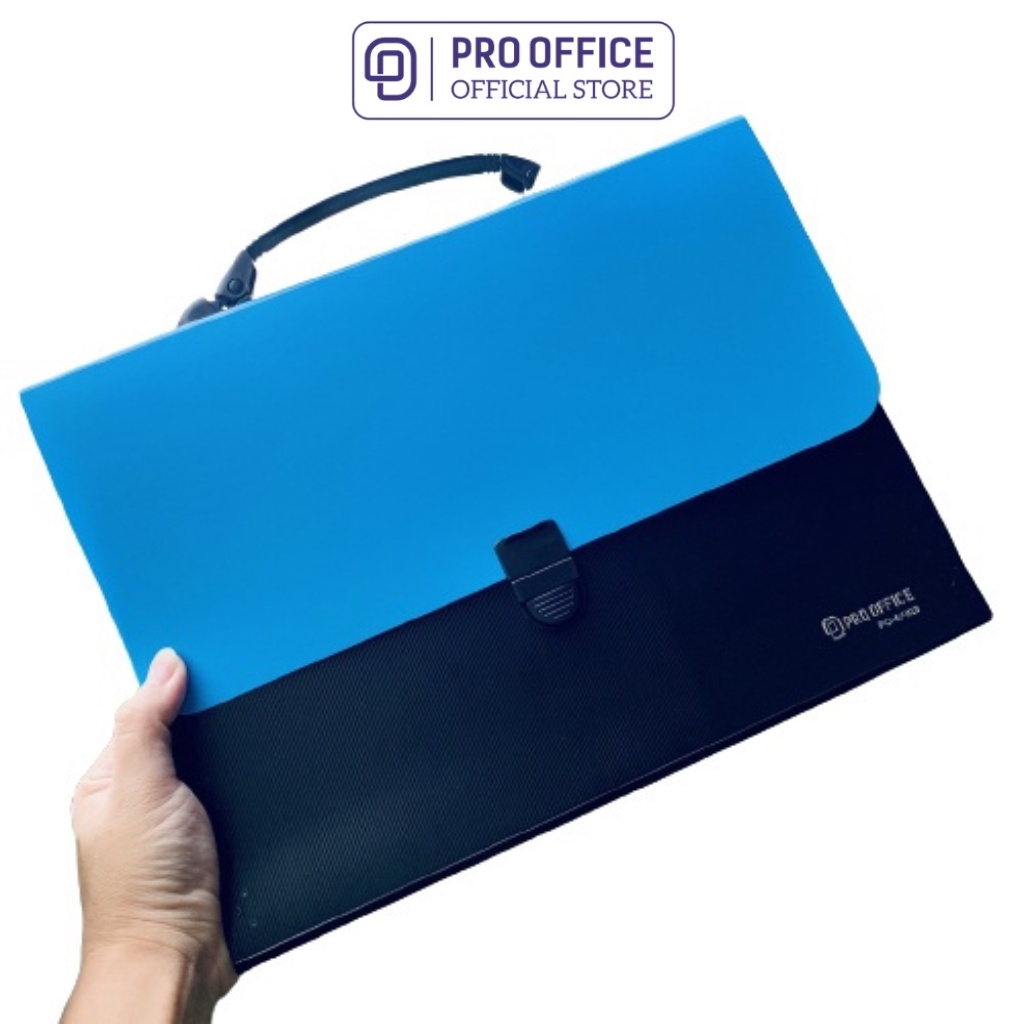 Cặp Đựng Tài Liệu 13 Ngăn PRO OFFICE Thiết Kế Tiện Lợi, Có Nút Bấm PO-EF104