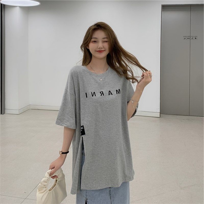 Áo Thun Tay Ngắn Dáng Rộng Che Bụng Thời Trang Mùa Hè Dành Cho Nữ