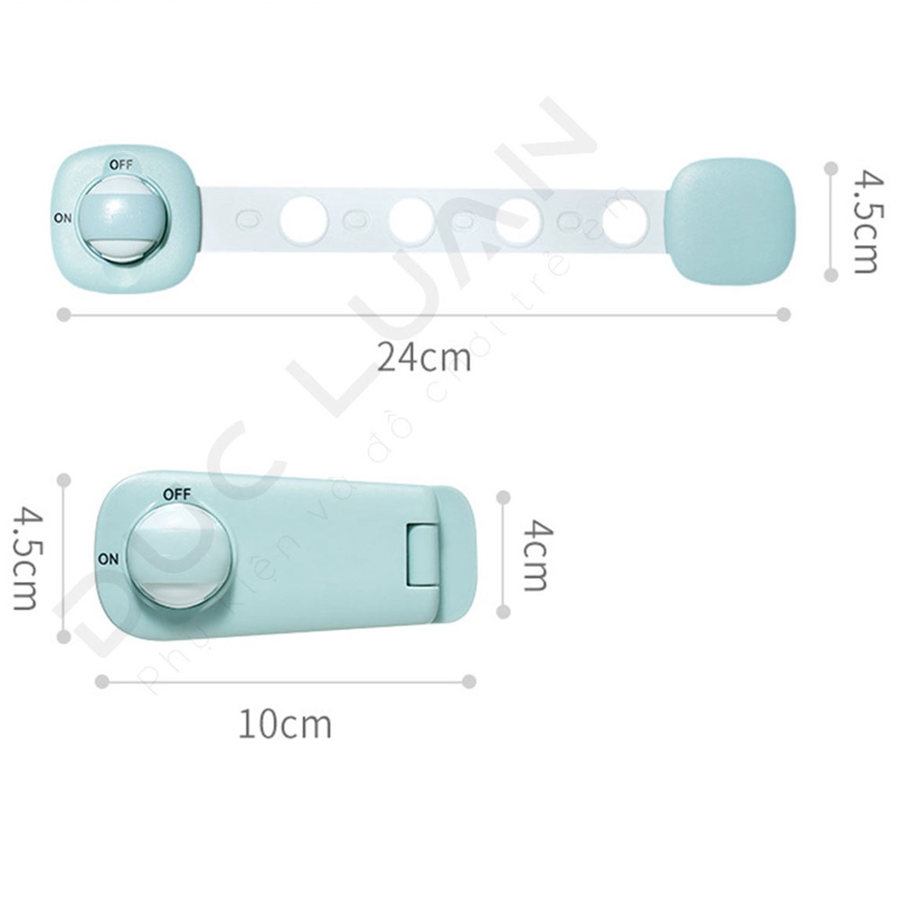 Khóa Tủ Lạnh, Khóa Ngăn Kéo Thông Minh on/off , Bản cao cấp nhất keo dán 3M