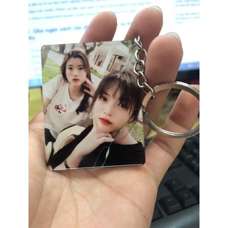 Móc khóa mica 2 mặt (In hình theo yêu cầu) Nhận in từ 3 cái.