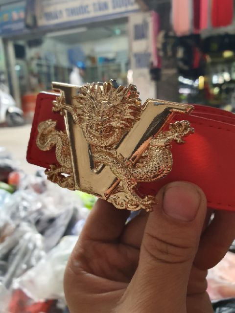 [ Rẻ Vô Địch ] Dây Thắt Lưng Da nam Đầu rồng khóa đinh giấu dây đẹp - nam tính - giá mềm