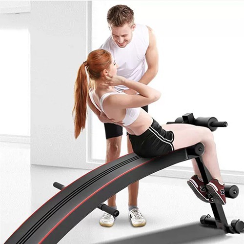 Ghế tập bụng - máy gập cơ bụng đa năng phòng gym dáng cong tập thể dục - lưng -hông