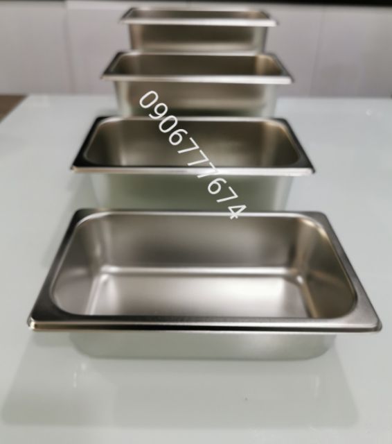 Khay inox GN 1/4 đựng TOPPING/ THỰC PHẨM