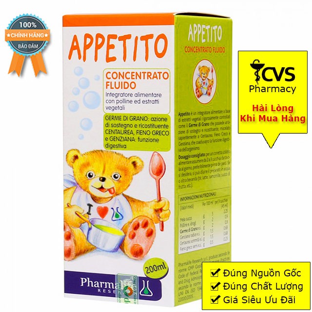 Appetito Bimbi - Siro Hỗ Trợ Trẻ Ăn Ngon, Giúp Phát Triển Toàn Diện Cho Trẻ