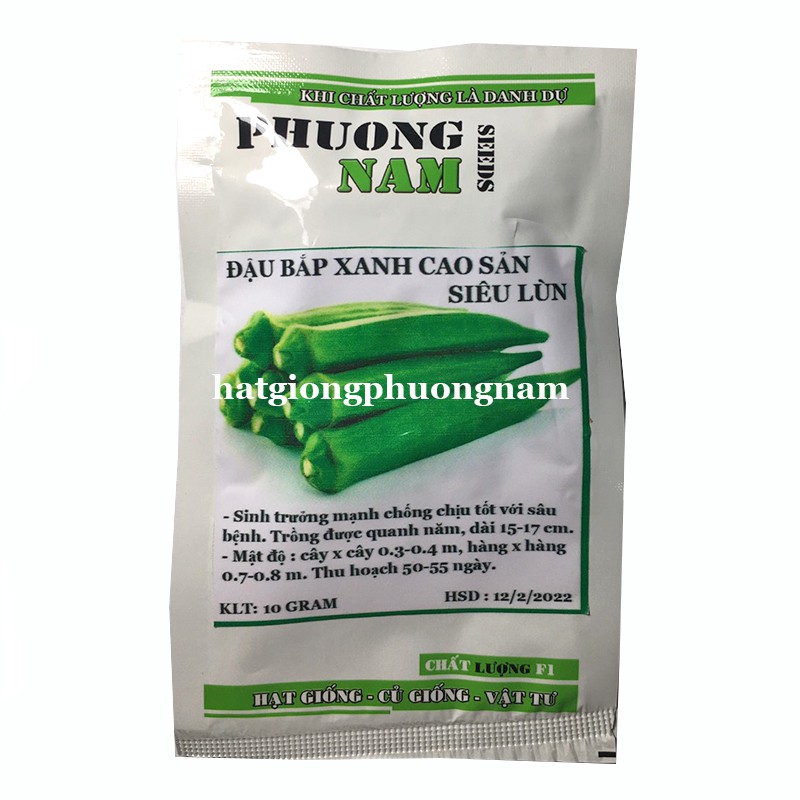 10GR - HẠT GIỐNG ĐẬU BẮP XANH CAO SẢN SIÊU LÙN