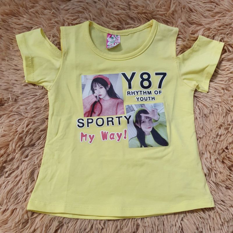 Áo phông hở vai cho bé 6-17kg