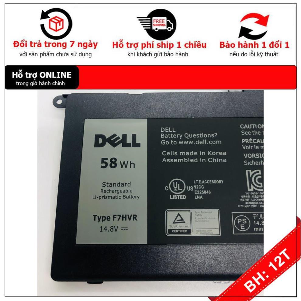 [BH12TH] Pin Laptop Dell Inspiron 15 7537 Dell Insprion 17 7737 Series Mã Pin F7HVR -56Wh Hàng có logo Dell – .