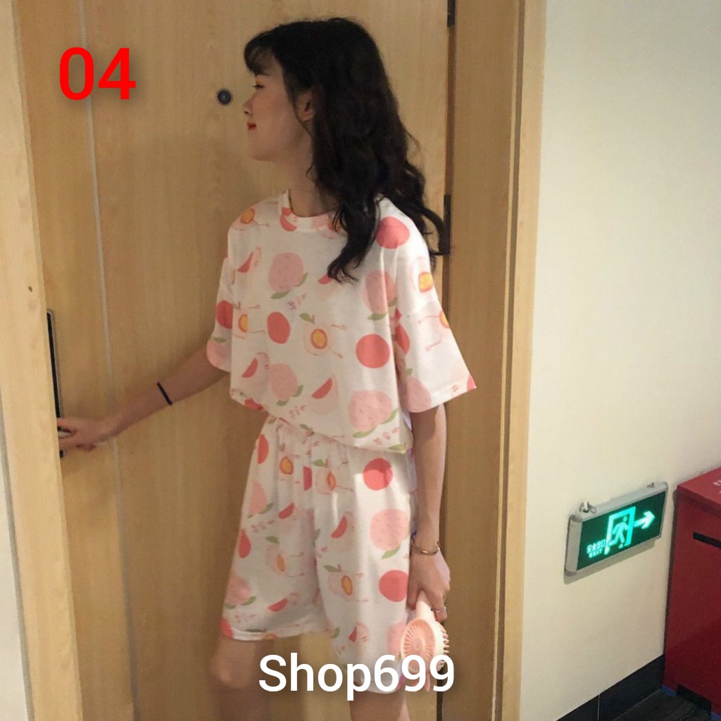 ( CÓ SẴN- GIÁ GỐC)BỘ NGỦ QUẦN SHORT NGẮN TAY DỄ THƯƠNG HÀN QUỐC | BigBuy360 - bigbuy360.vn