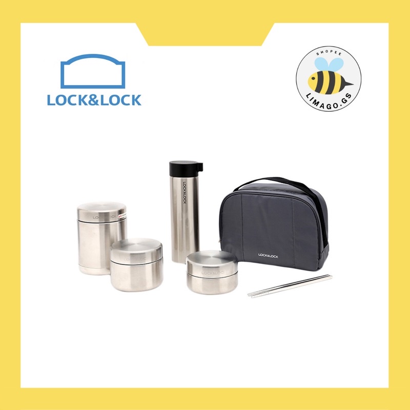 Bộ Hộp Cơm Giữ Nhiệt Và Bình Giữ Nhiệt Lock&Lock LHC8016S01