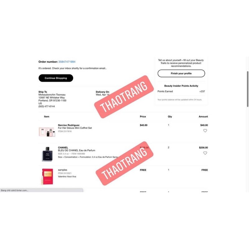 Nước hoa Chanel Bleu EDP 100ml full seal (Bill sephora) | Thế Giới Skin Care