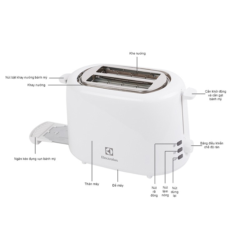 LÒ NƯỚNG BÁNH MÌ ELECTROLUX ETS1303W