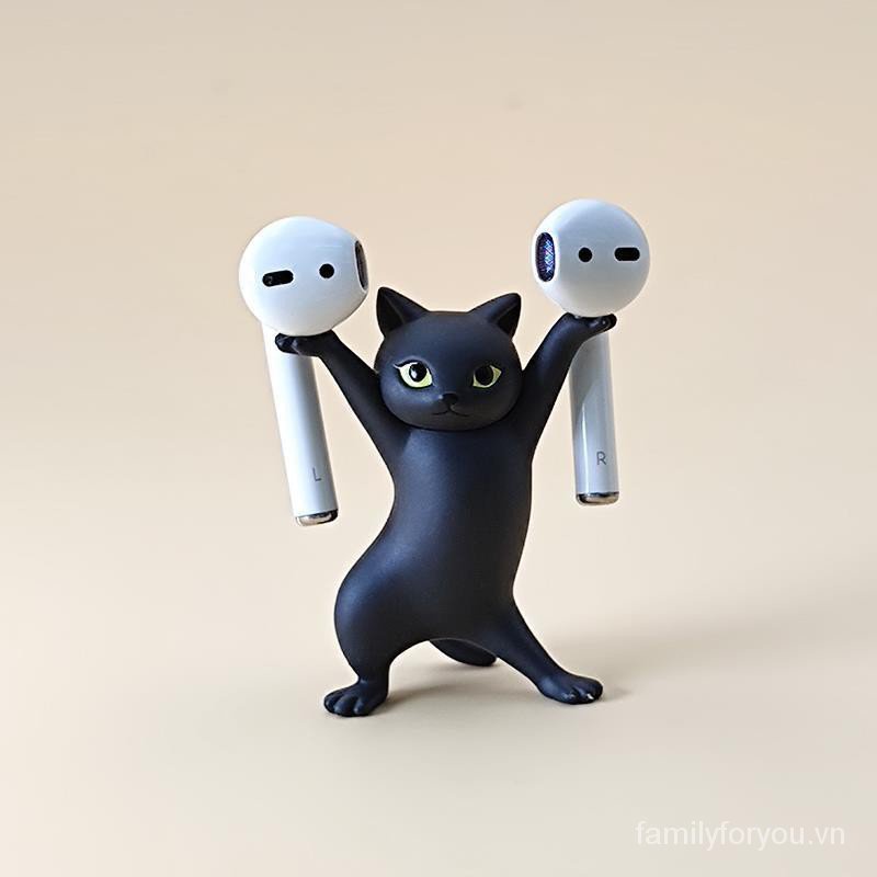 Giá đỡ bút hình chú mèo nhảy múa dễ thương vui nhộn trang trí bàn làm việc