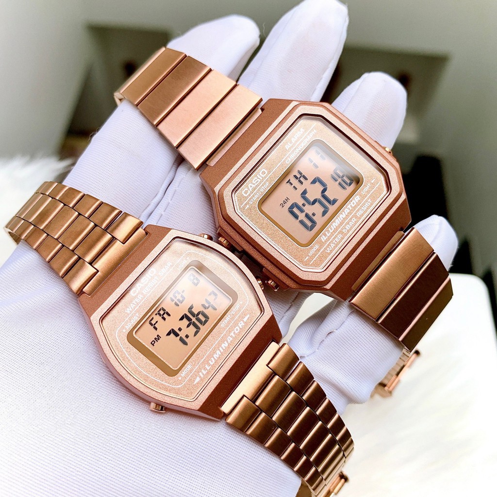Đồng hồ casio nữ B640WC-5A Rosegold chính hãng