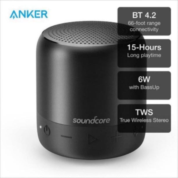 [CHÍNH HÃNG] Loa Bluetooth Di Động Anker Soundcore Mini 2, Bluetooth 4.0, Kết Nối AUX, Chống Nước