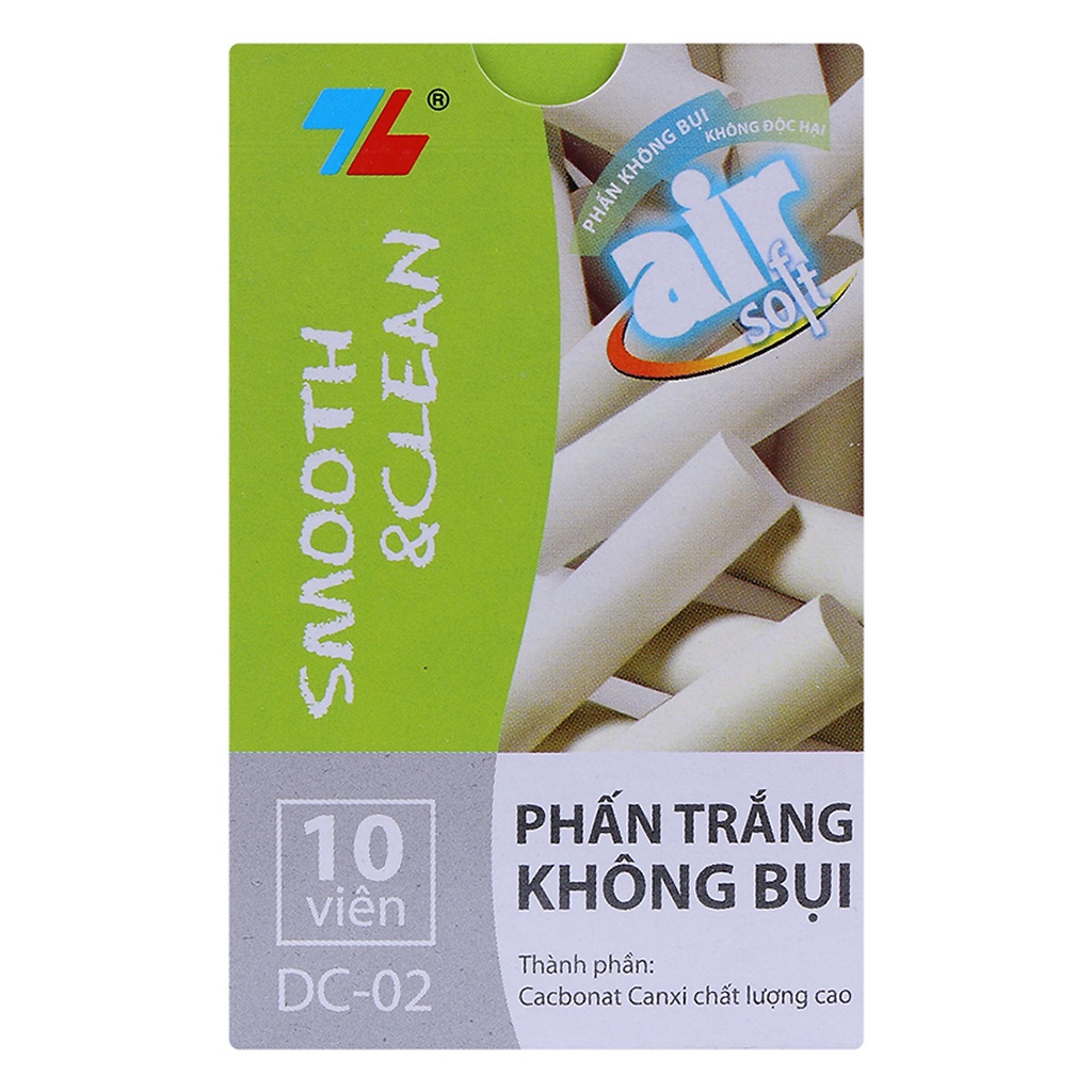 10 Hộp Phấn Không Bụi Thiên Long DC-02