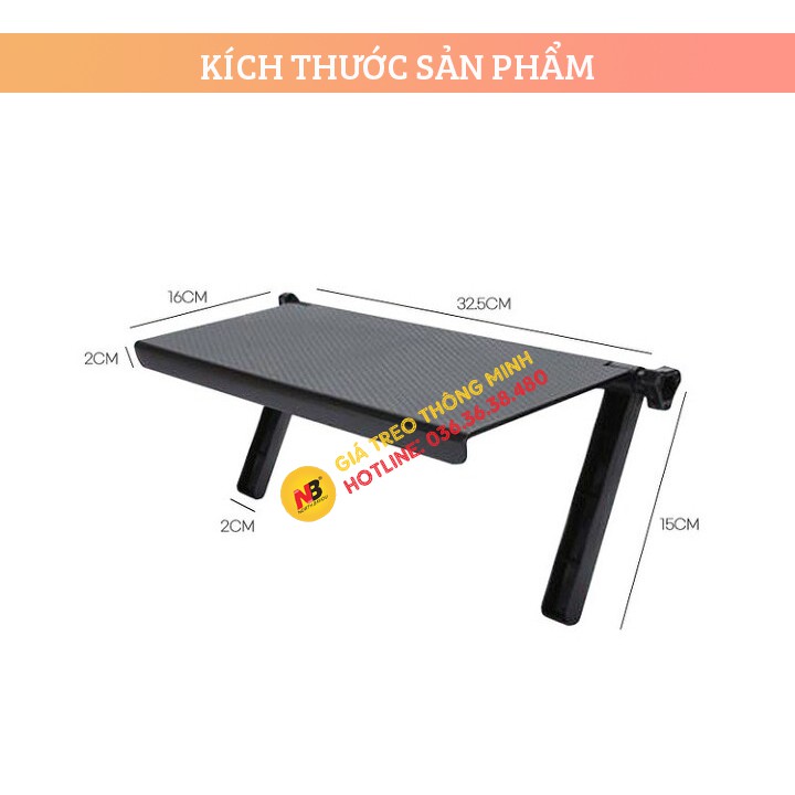 Giá Để Đồ Gác Trên Màn Hình Máy Tính - Tivi Q10 - Screen Top Shelf - Khay Để 32CM - Chốt Khóa Chặt Và An Toàn