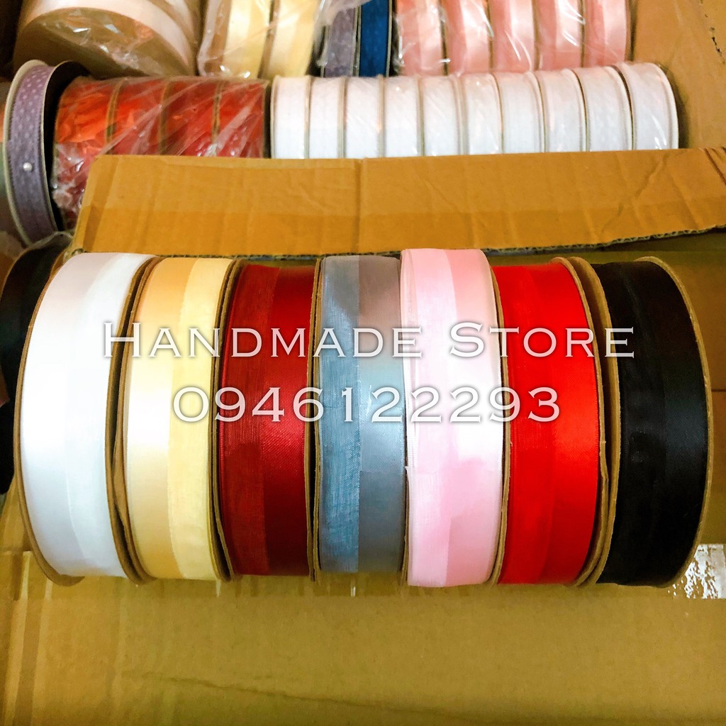 Cuộn ruy băng lụa pha voan loại đẹp