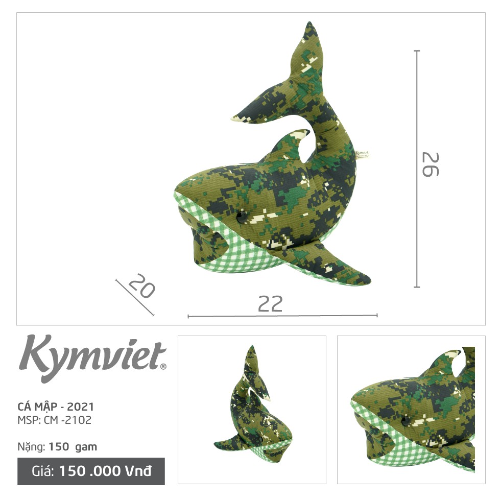 Đồ Chơi Nhồi Bông Hình Cá Mập Kymviet Craft [CM-2102]