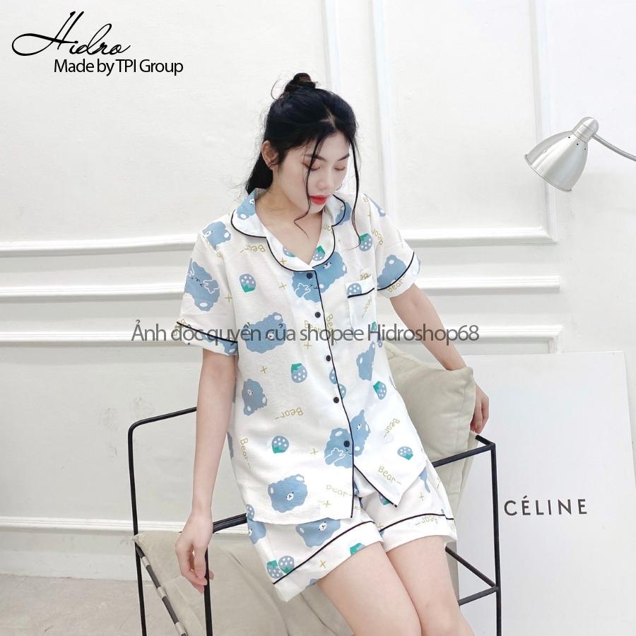 Bộ Ngủ Pijama Mặc Nhà Cộc Tay Chất Đũi Xốp Thoáng Mát Thấm Hút Mồ Hôi Siêu Tốt Họa Tiết Dễ Thương