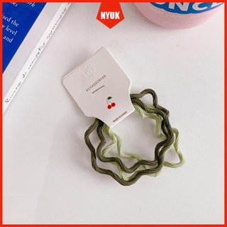 Set 4 Dây Cột Tóc Co Giãn Phong Cách Hàn Quốc Cho Nữ
