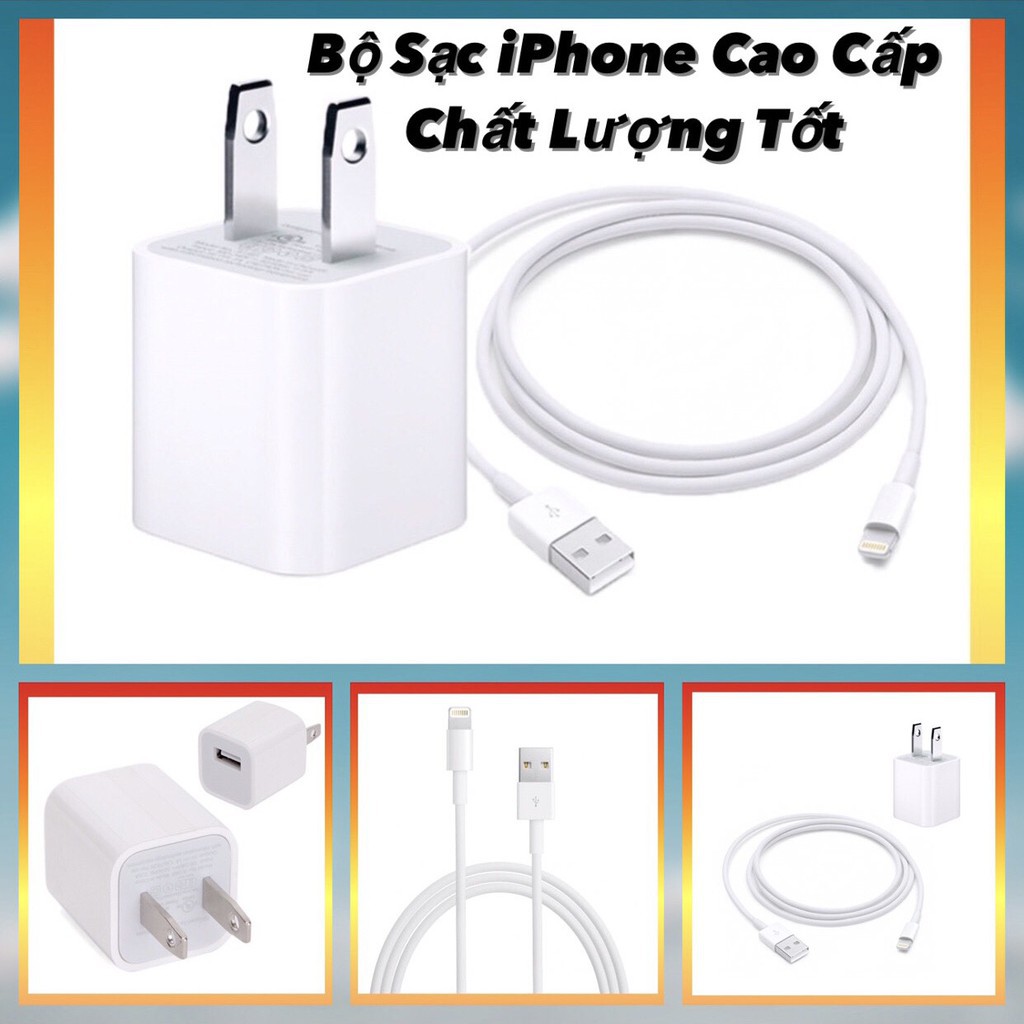 COMBO CÁP SẠC + CỦ SẠC IPHONE FOXCONN - CỦ CÁP SẠC ZIN BẢO HÀNH 1 THÁNG ĐỔI MỚI SẠC- CÁP LINH KIỆN NHÀ MÁY FOXCONN