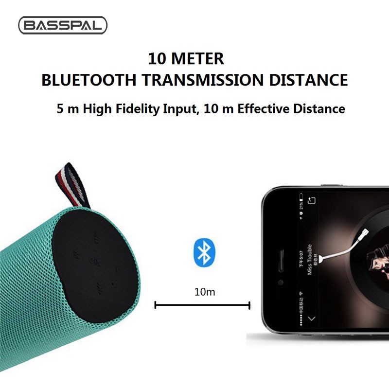 Loa Basspal M113 bluetooth không dây loại mini hỗ trợ thẻ FM