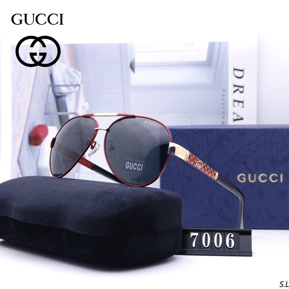 ! Gucci! Kính mát phân cực chống ánh sáng xanh mới cho nam nữ