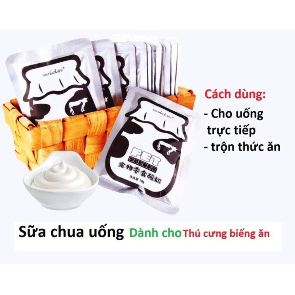 (2 loại) Sữa bột &amp; Sữa chua uống thú cưng