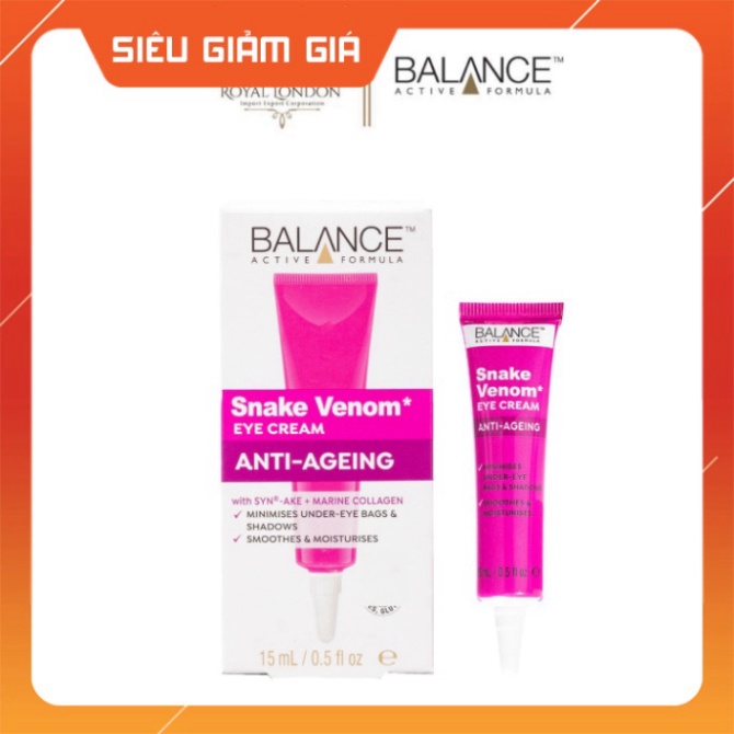 (chính hãng) Kem mắt chống lão hóa nọc rắn Balance Active Formula Snake Venom 15ml chính hãng chính hãng chính hãng | BigBuy360 - bigbuy360.vn