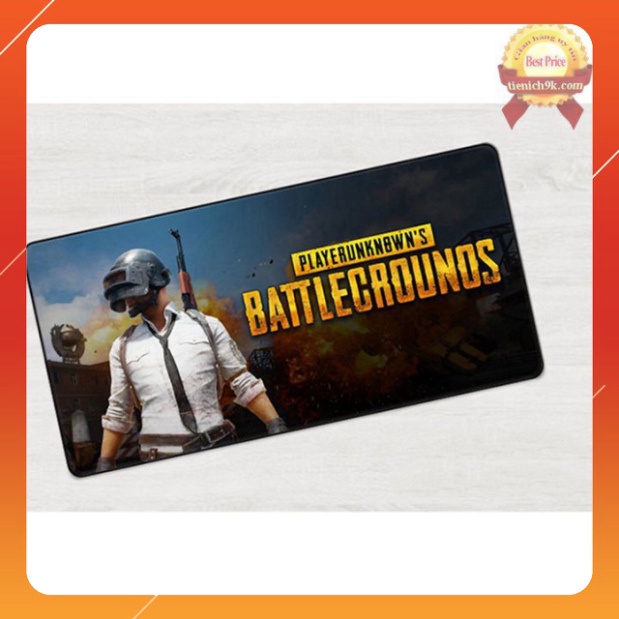 [Hàng xịn] Lót chuột chơi game PUBG bo viền – Bàn di chuột lớn 80x30 cm