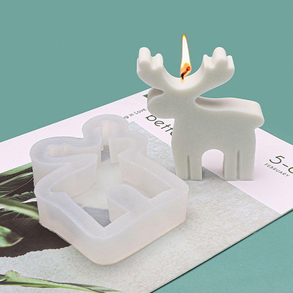 YIYU Khuôn Làm Nến Handmade Hình Tuần Lộc / Bánh Gừng / Bánh Gừng Độc