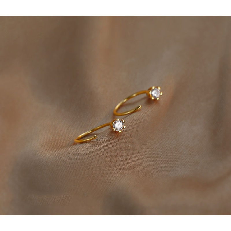 Hoa tai Stud phong cách Hàn Quốc đơn giản Thời trang mới Hoa tai đinh tán Rhinestone Cá tính