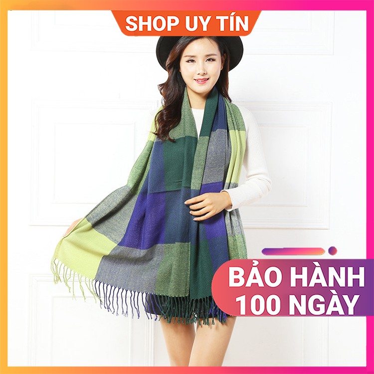 [NowShip - Giao Ngay] Khăn Quàng Cổ Len Cashmere Nữ - Khăn Choàng Giữ Ấm, Đi Biển Đẹp