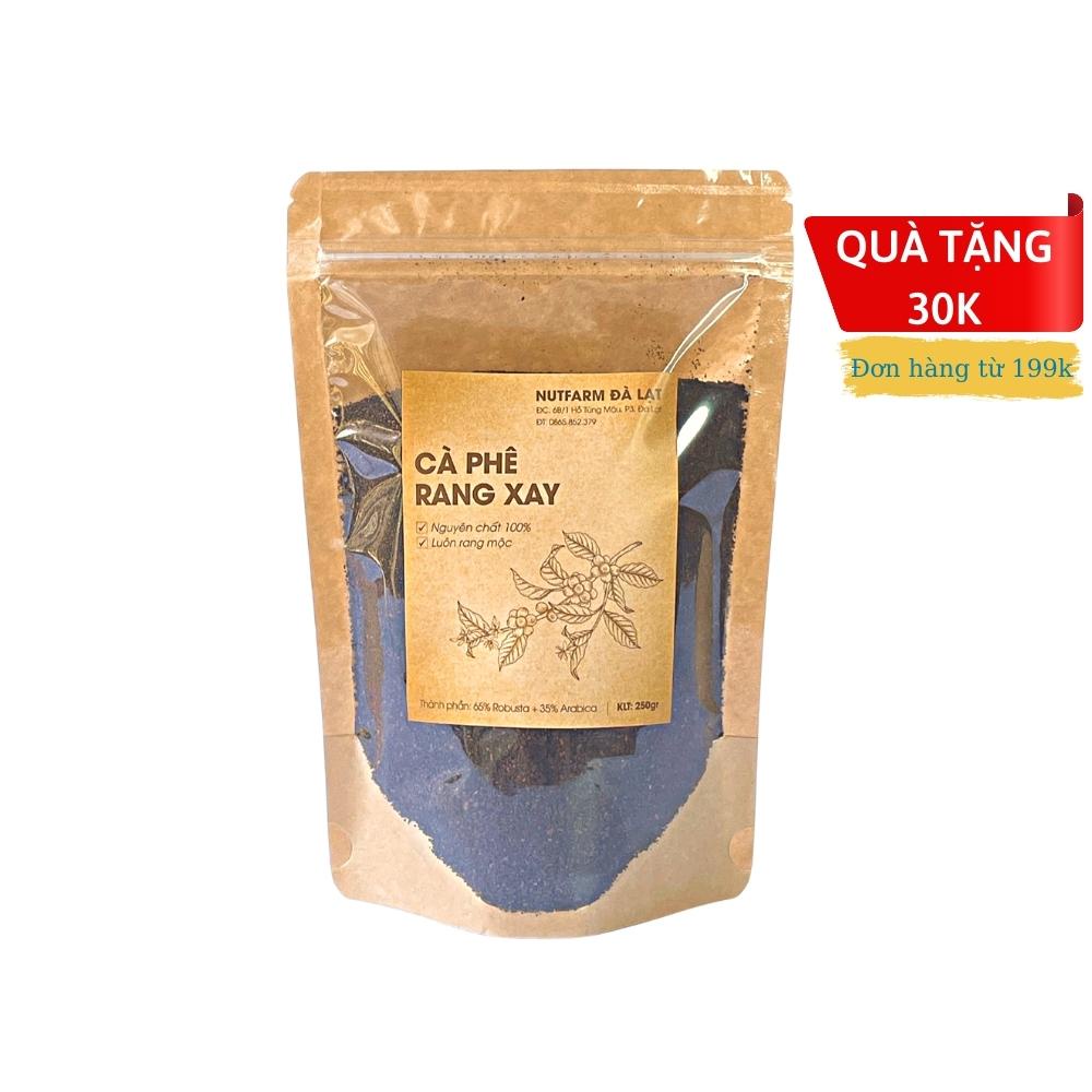 Cà phê nguyên chất rang xay robusta + arabica 500gr NutiFarm, cafe pha máy, phin