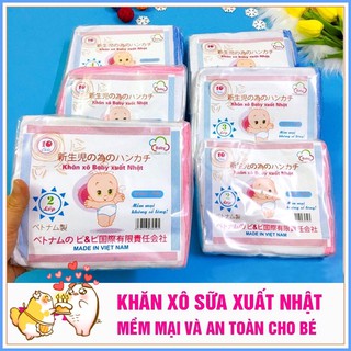 Set 10c khăn xô sữa 2-3-4 lớp