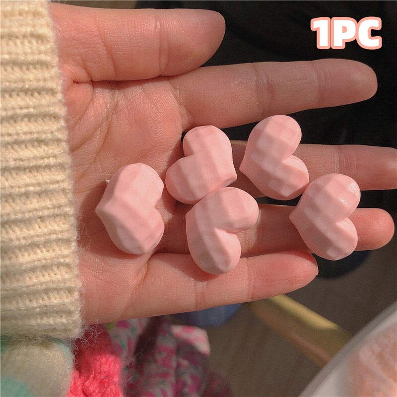 Kẹp Tóc Đính Nơ Trái Tim / Hoa / Trái Tim Màu Hồng Dễ Thương Cho Nữ