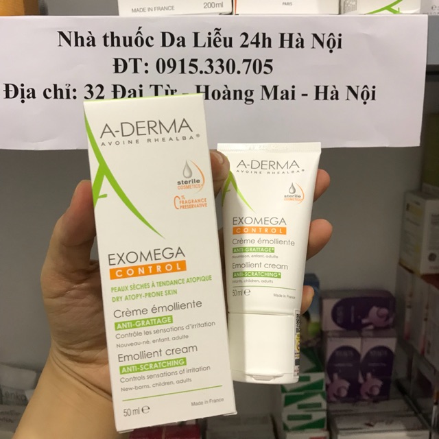 Kem làm mềm da giảm khô da Aderma Exomega control