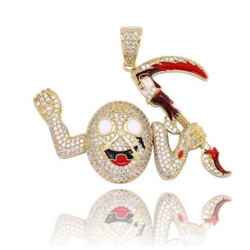 Vòng cổ Mặt Đá zircon Phong Cách hip hop Cho Nam