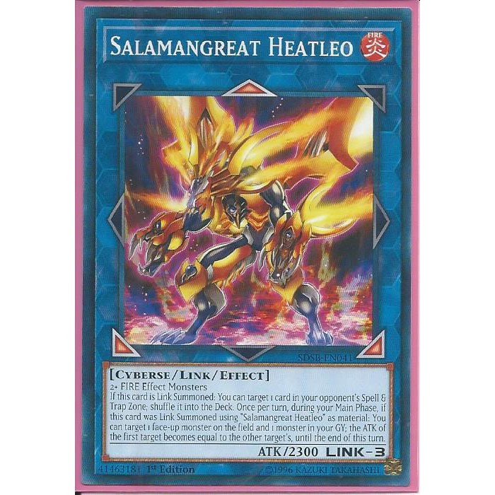 Lá bài thẻ bài Yugioh SDSB-EN041 Salamangreat Heatleo