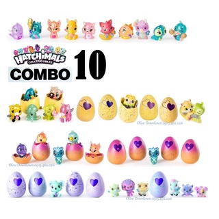 ☘️ COMBO 10 trứng nở Hatchimals màu Tím / Vàng / Hồng - Đồ chơi Hatchimals VNXK