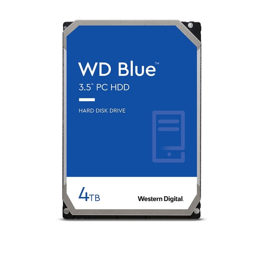 Ổ cứng gắn trong máy tính để bàn Western Blue 4TB 5400 rpm 3.5 SATA III - Hàng chính hãng