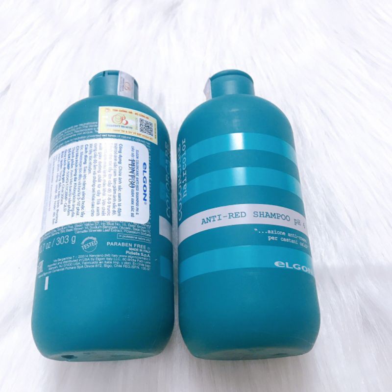 [Elgon-Itali] Dầu gội khử sắc đỏ, ánh cam Elgon Colorcare Anti - Red Shampoo 300ml