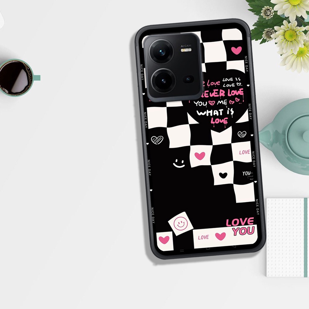 Ốp Lưng VIVO V25 - V25E, In Hình Heart - Black Siêu Đẹp.