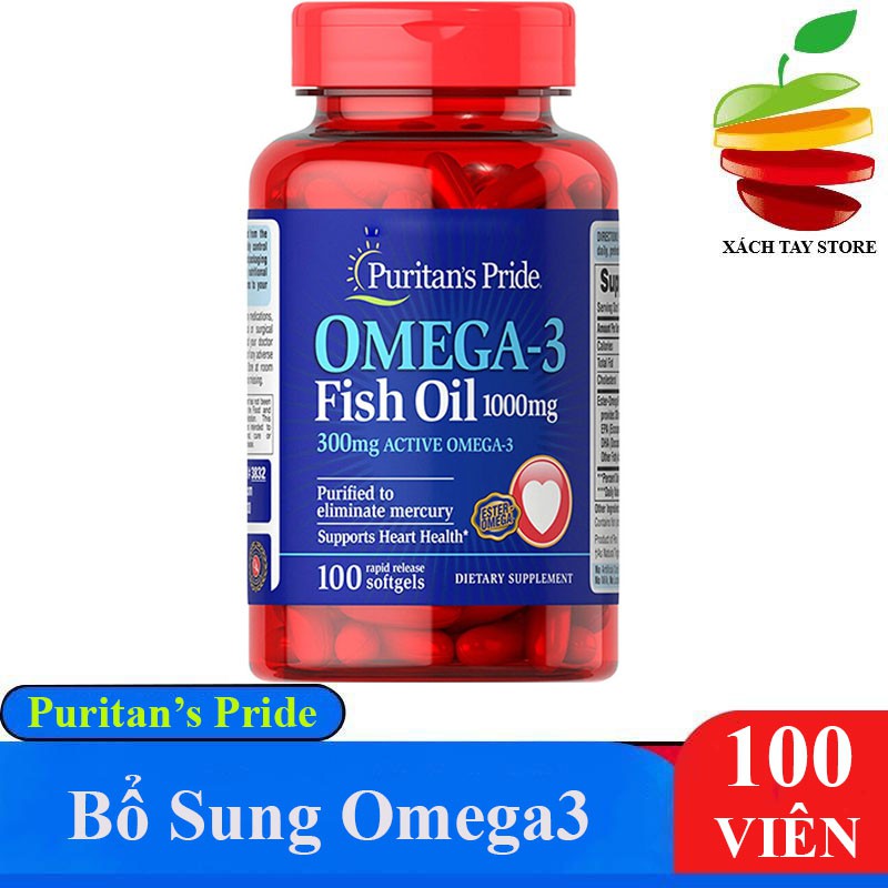 Viên Bổ Sung Omega 3 1000mg Puritan's Pride - 100 Viên