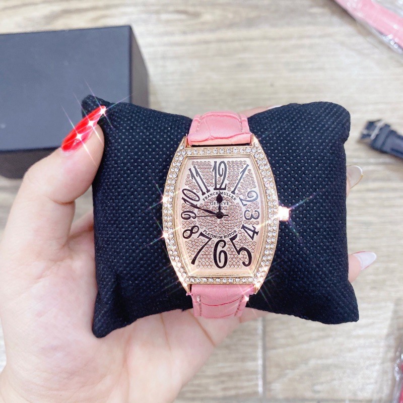 Đồng hồ nữ FM0303 Pin Mặt bầu dục size 28x42mm Kính khoáng - Đồng hồ nữ dây da | BigBuy360 - bigbuy360.vn