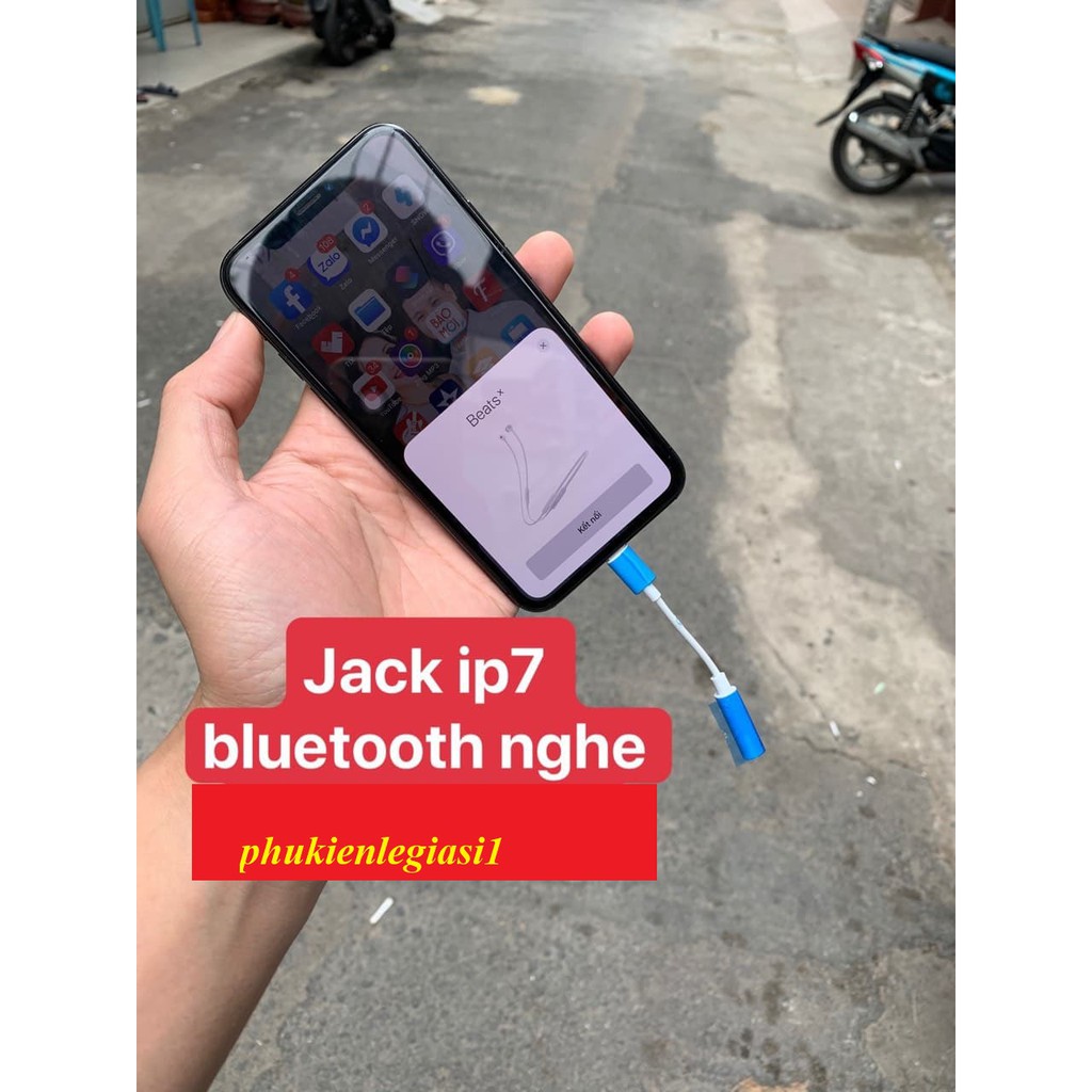 Jack chuyển Lightning sang 3.5mm kết nối Bluetooth hiệu PKL dành cho ip7 8 ipX IPXS IPXR IPXSMAX IP11 IP11PRO IP1PROMAX